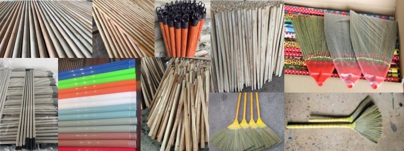 About Us 4 Broomstick manufacturers supply various colored wooden 、plastic and metal/ iron broomsticks with finished grass broom products