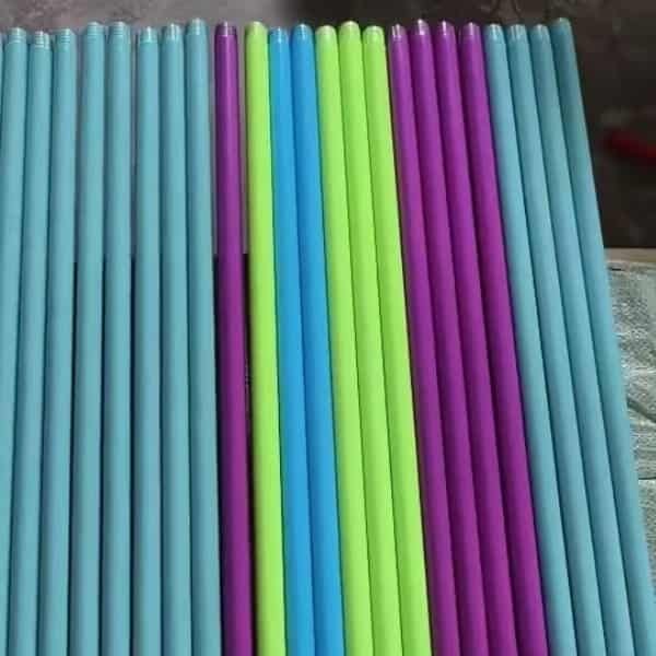 Factory direct multicolor threaded plastic long sweeping broom handles from wholesale plastic long handled sweeping broom suppliers
