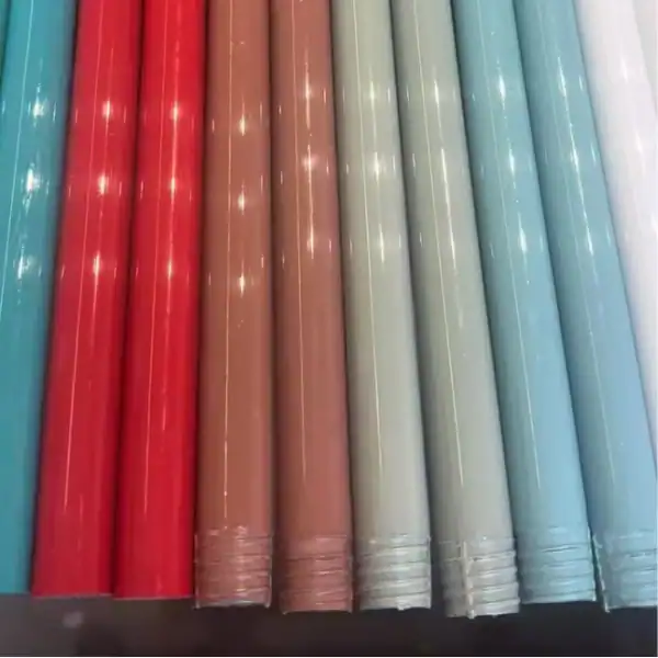 Bulk colorful glossy plastic long sweeping broom handles factory supplied by wholesale plastic long handled sweeping broom suppliers