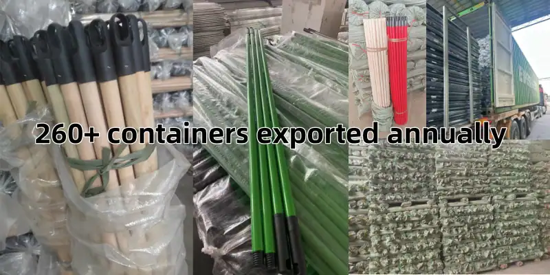 Metal & Wooden Broom Mop Handle HS Code Complete Guide 1 Broom stick manufacturer in China with 260+ containers exported annually, offering wooden / plastic / metal broom handles with accurate stick broom hs code support for global importers