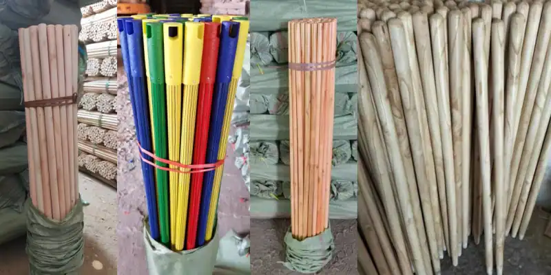 4 main types of mop stick and broom handles from eucalyptus wood