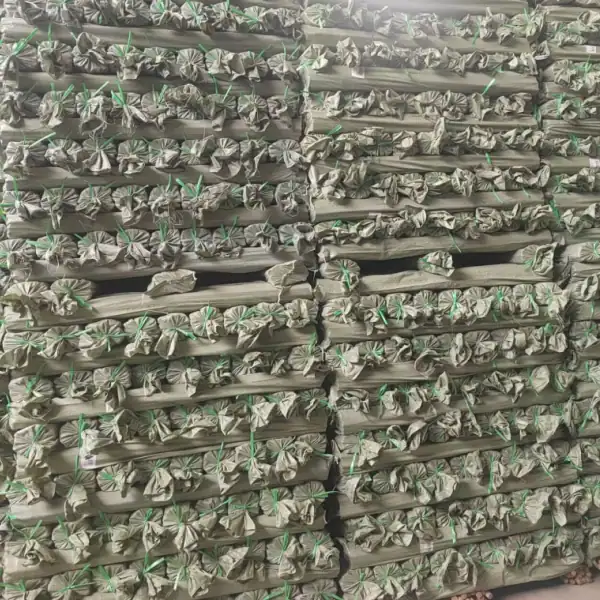 Natural wooden broom handle suppliers factory bulk stock woven bag packed natural wooden broom handles for global buyers