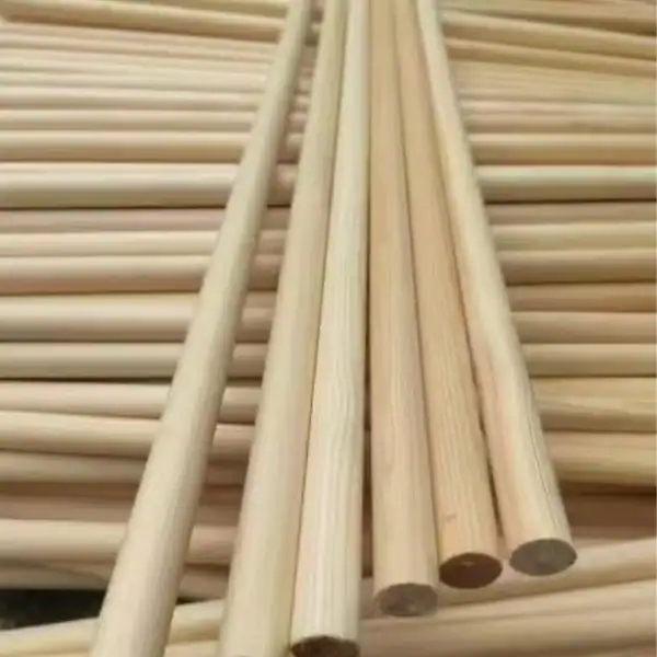 Bulk stacked unfinished round pine wooden tool sticks, China factory supply for wooden tool handles suppliers uk garden tool replacement handles