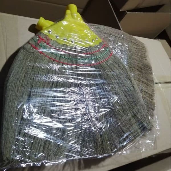 Plastic wrapped bulk grass broom heads supplied by china factory for grass broom manufacturers in mumbai
